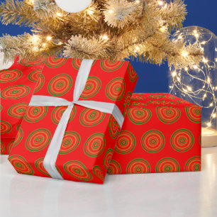 Elegantes Weihnachtspunkte-Muster Geschenkpapier