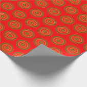Elegantes Weihnachtspunkte-Muster Geschenkpapier (Ecke)