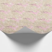 Elegantes Weihnachtsrentiermuster der Rose Geschenkpapier (Ecke)