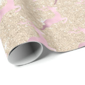 Elegantes Weihnachtsrentiermuster der Rose Geschenkpapier (Rolleneckpunkt)