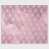 Elegantes Weihnachtsrentiermuster der Rose Geschenkpapier (Flach)