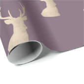 Elegantes Weihnachtsrentiermuster der Rose Geschenkpapier (Rolleneckpunkt)