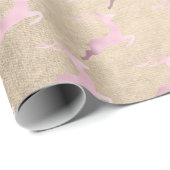 Elegantes Weihnachtsrentiermuster der Rose Geschenkpapier (Rolleneckpunkt)