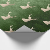 Elegantes Weihnachtsrentiermuster der Rose Geschenkpapier (Ecke)