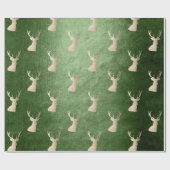 Elegantes Weihnachtsrentiermuster der Rose Geschenkpapier (Flach)