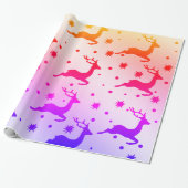 Elegantes Weihnachtsrentiermuster Geschenkpapier (Ungerollt)