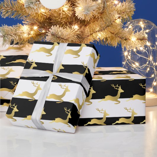 Elegantes Weihnachtsrentiermuster Geschenkpapier (Feiertage)
