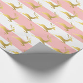 Elegantes Weihnachtsrentiermuster Geschenkpapier (Ecke)