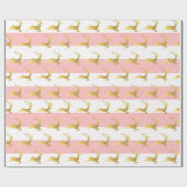 Elegantes Weihnachtsrentiermuster Geschenkpapier (Flach)