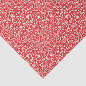 Elegantes Weihnachtsrot und weißer Damaskus Dekoup Seidenpapier (Ausschnitt)