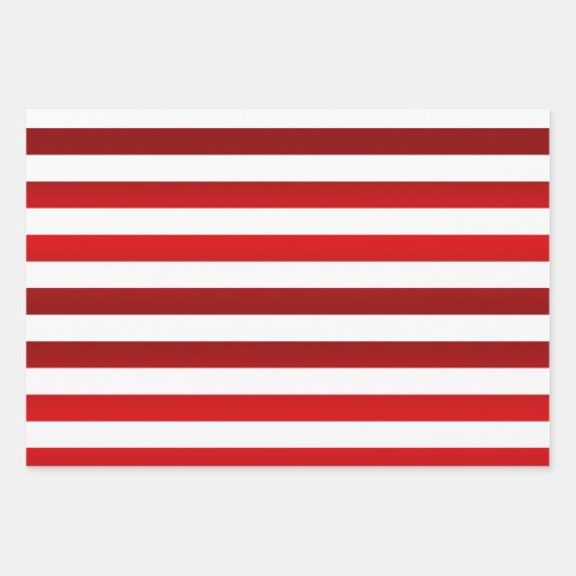 Elegantes Weihnachtsrot-weißes Muster Geschenkpapier Set (Vorderseite 3)