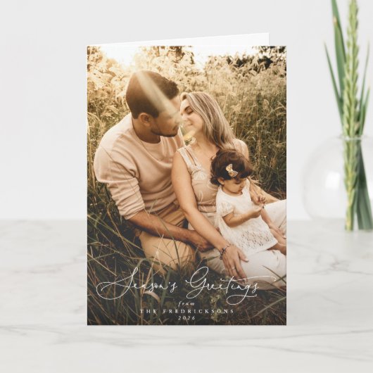 Elegantes Weihnachtssaison-Foto Karte (Vorderseite)