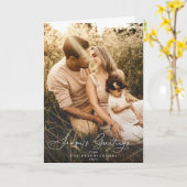 Elegantes Weihnachtssaison-Foto Karte (Gelbe Blume)