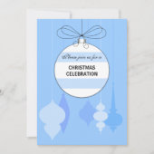 Elegantes Weihnachtsschmuck-Party Einladung (Vorderseite)