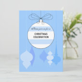 Elegantes Weihnachtsschmuck-Party Einladung (Stehend Vorderseite)