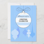 Elegantes Weihnachtsschmuck-Party Einladung (Vorderseite)