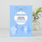 Elegantes Weihnachtsschmuck-Party Einladung (Stehend Vorderseite)