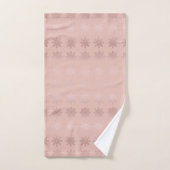 Elegantes Weihnachtsschneeflocke-Rosen-Goldmuster Badhandtuch Set (Handtuch)