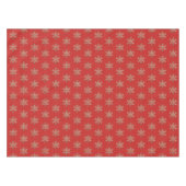 Elegantes Weihnachtsschneeflocke-Rot und GoldChic Tischdecke (Vorderseite (Horizontal))