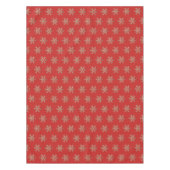 Elegantes Weihnachtsschneeflocke-Rot und GoldChic Tischdecke (Vorderseite)