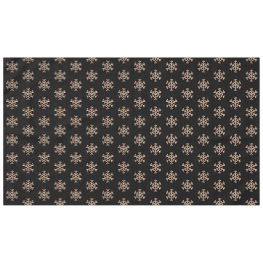 Elegantes Weihnachtsschneeflocke-Schwarzes und Tischdecke (Vorderseite (Horizontal))