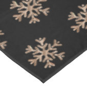 Elegantes Weihnachtsschneeflocke-Schwarzes und Tischdecke (Schrägansicht)