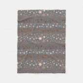 Elegantes Weihnachtsschneeflockemuster-Rosengold Fleecedecke (Vorderseite)