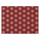 Elegantes Weihnachtsschneeflocken Muster Rot Tischdecke (Vorderseite (Horizontal))