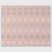 Elegantes Weihnachtsschneeflocken Silbergold Rose Geschenkpapier (Flach)