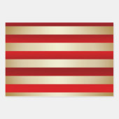 Elegantes Weihnachtsschneeflockenmuster gestreift Geschenkpapier Set (Vorderseite 3)