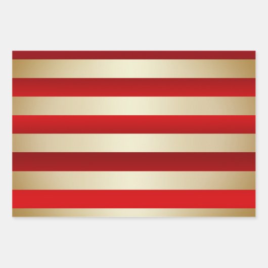 Elegantes Weihnachtsschneeflockenmuster gestreift Geschenkpapier Set (Vorderseite 3)