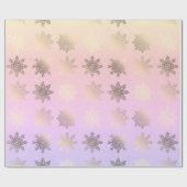 Elegantes Weihnachtsschneeflockenmuster holografis Geschenkpapier (Flach)