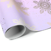 Elegantes Weihnachtsschneeflockenmuster holografis Geschenkpapier (Rolleneckpunkt)