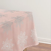 Elegantes Weihnachtsschneeflockesilber-Rosengold Tischdecke (Beispiel)