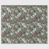 Elegantes Weihnachtsschwein Weihnachtsfest Geschenkpapier (Flach)