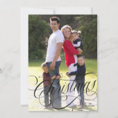 Elegantes Weihnachtsskriptdesign Weihnachtskarte Feiertagskarte (Vorderseite)