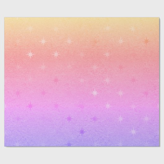 Elegantes Weihnachtssternmuster Geschenkpapier (Flach)