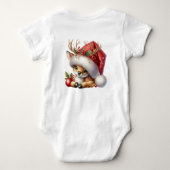 Elegantes Weihnachtswasser Botanisch Baby Strampler (Rückseite)