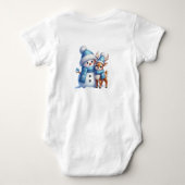 Elegantes Weihnachtswasser Botanisch Baby Strampler (Rückseite)