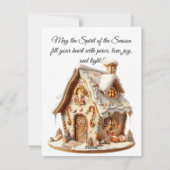 Elegantes Weihnachtswasser Botanisch Feiertagskarte (Rückseite)