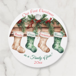 Elegantes Weihnachtswasser Botanisch Geschenkanhänger