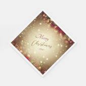 Elegantes Weihnachtswasser Botanisch Serviette (Ecke)