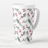Elegantes Weihnachtswasser Botanisches Muster Milchtasse (Rechte Ecke)