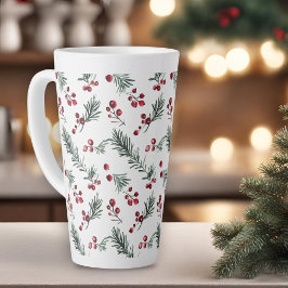 Elegantes Weihnachtswasser Botanisches Muster Milchtasse