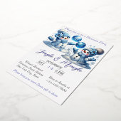 Elegantes Weihnachtswasser Folien Feiertagskarte (Gedreht)