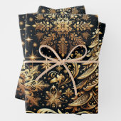 Elegantes Weihnachtswrapping Paper Geschenkpapier Set (Beispiel)