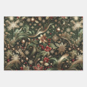 Elegantes Weihnachtswrapping Paper Geschenkpapier Set (Vorderseite 3)