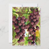 Elegantes Weinberg Lila/Grünes Foto Save the Date (Rückseite)