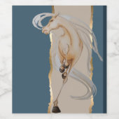 Elegantes Weinetikett mit edlem Pferdemotiv (Einzelnes Label)