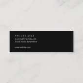 Elegantes Weinglas Rustikal | Toast | Weinstein Mini Visitenkarte (Rückseite)